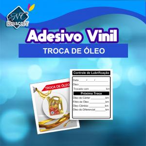 Adesivo Retroverso / Troca de Óleo Personalizado      