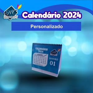 Calendário de Mesa Pequeno  2024 - Wire-o Fotográfico 180g 10x8cm    