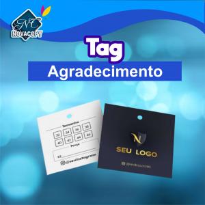 Tag Agradecimento 10x10cm  10x10cm    